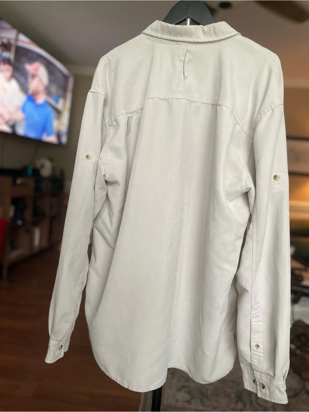 The North Face Light Beige Button-Down Shirt, Men’s XL (Read)